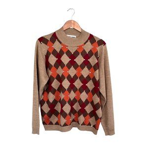 Argyle Knit Sweater (L) by Alfred Dunner